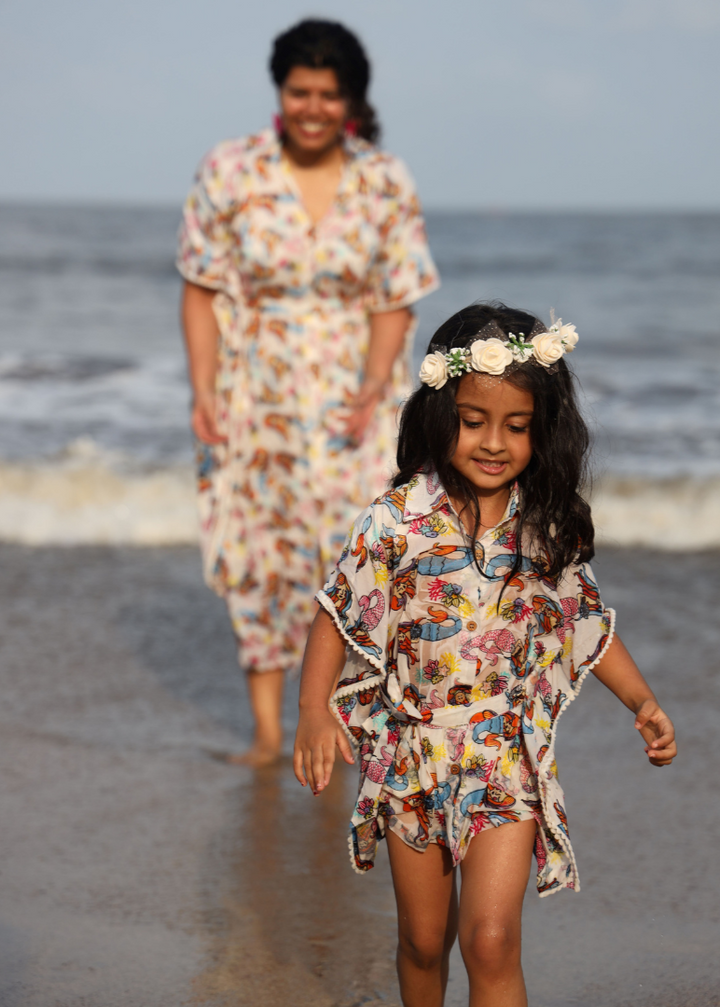 Kaftan style Shirt-Dress | Mermaid White