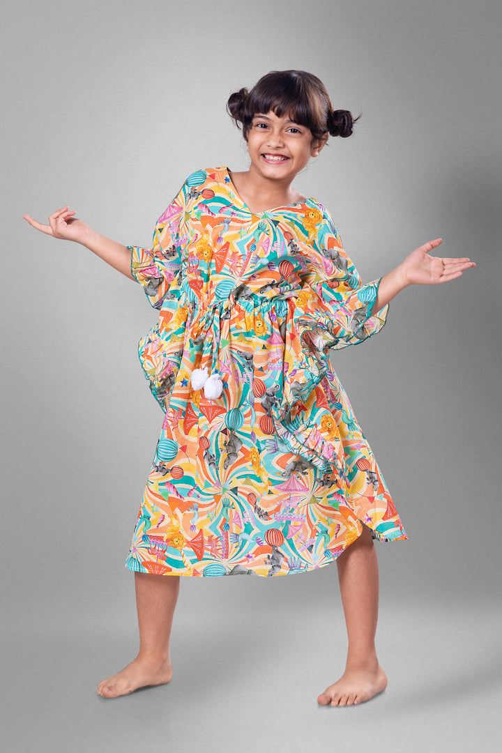 Cotton Malmal Beach Kaftan - Circus