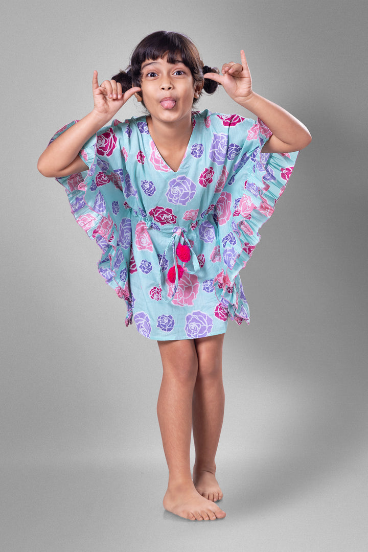 Cotton Malmal Beach Kaftan | Rose Blush