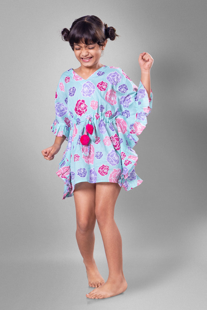 Cotton Malmal Beach Kaftan | Rose Blush