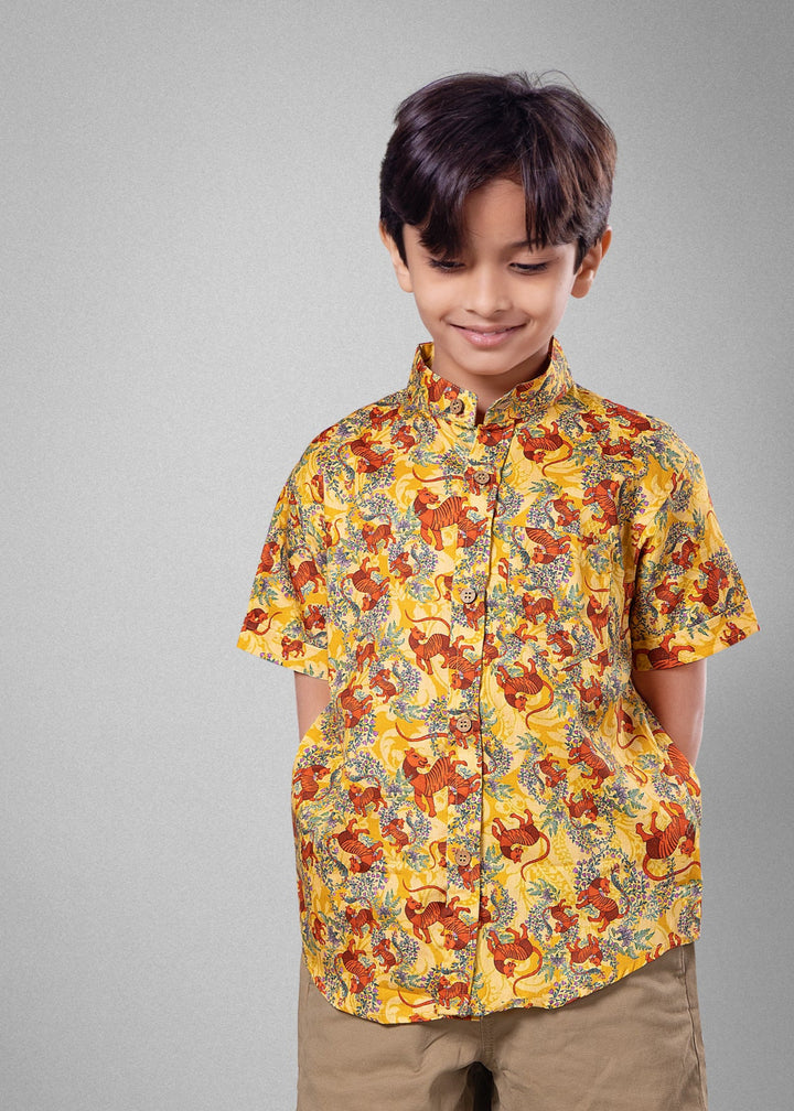 Cotton Shirt for Boys, Men | Bhil Tiger