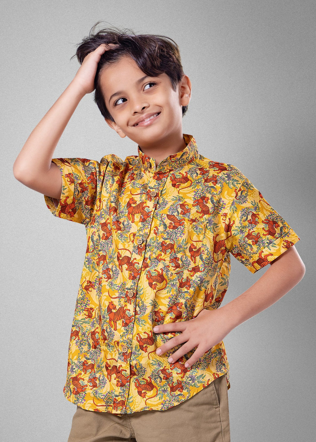Cotton Shirt for Boys, Men | Bhil Tiger