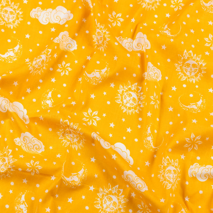 Cotton Malmal Fabric | Nayantaara Yellow