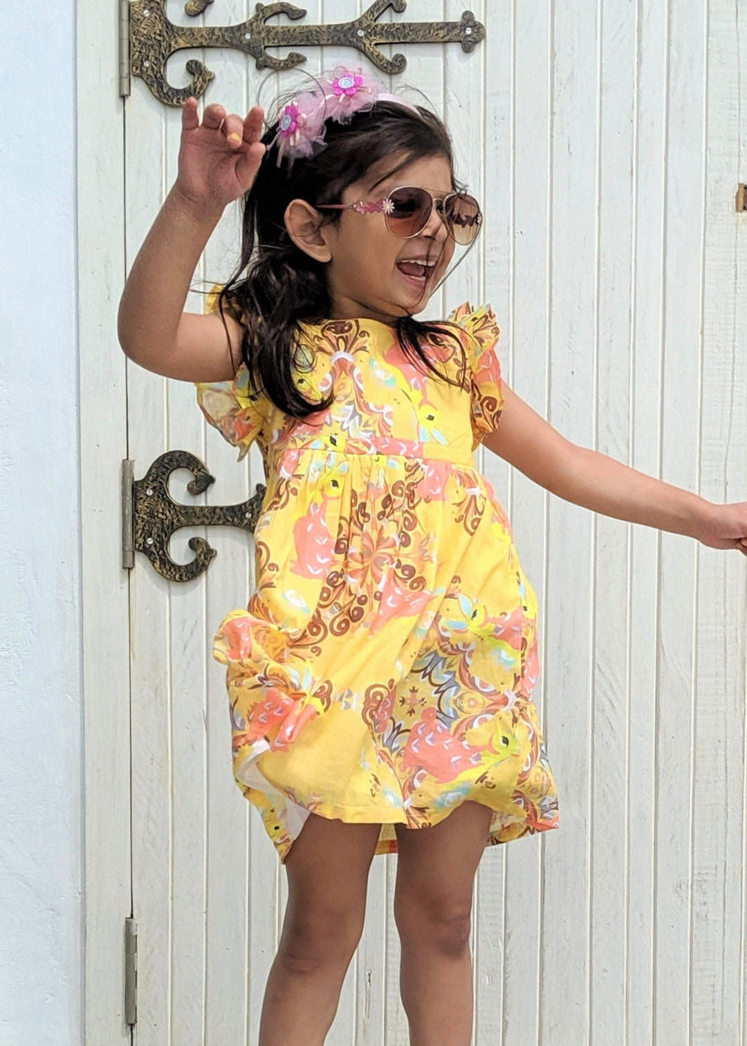 Cotton Malmal Dress | Funny Bunny