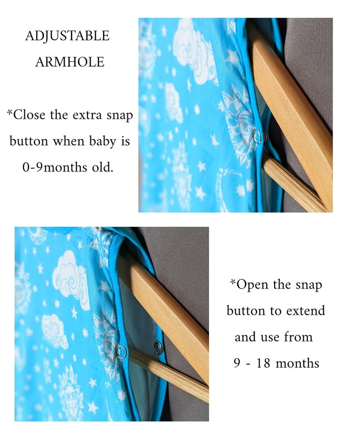 Baby Sleeping Bag | Cotton Malmal | Nayantaara Blue