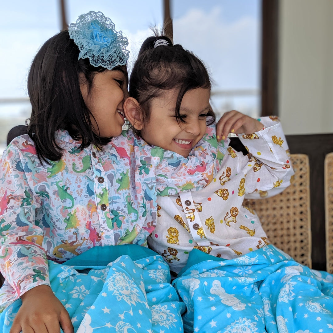 Malmal Kurta for Boys, Men | Dino-Roar