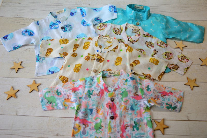 Malmal Kurta for Boys, Men | Dino-Roar