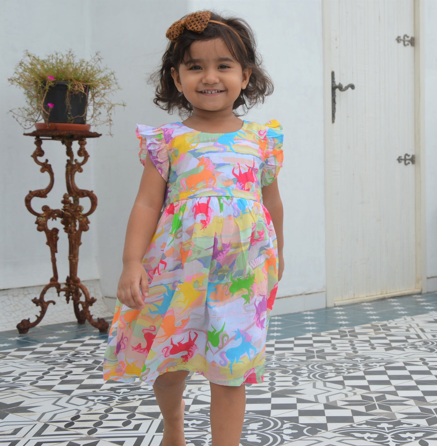 cotton malmal dress for girls