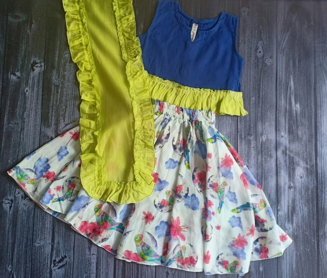 Cotton Malmal Lehenga Set | Mitthu Moon