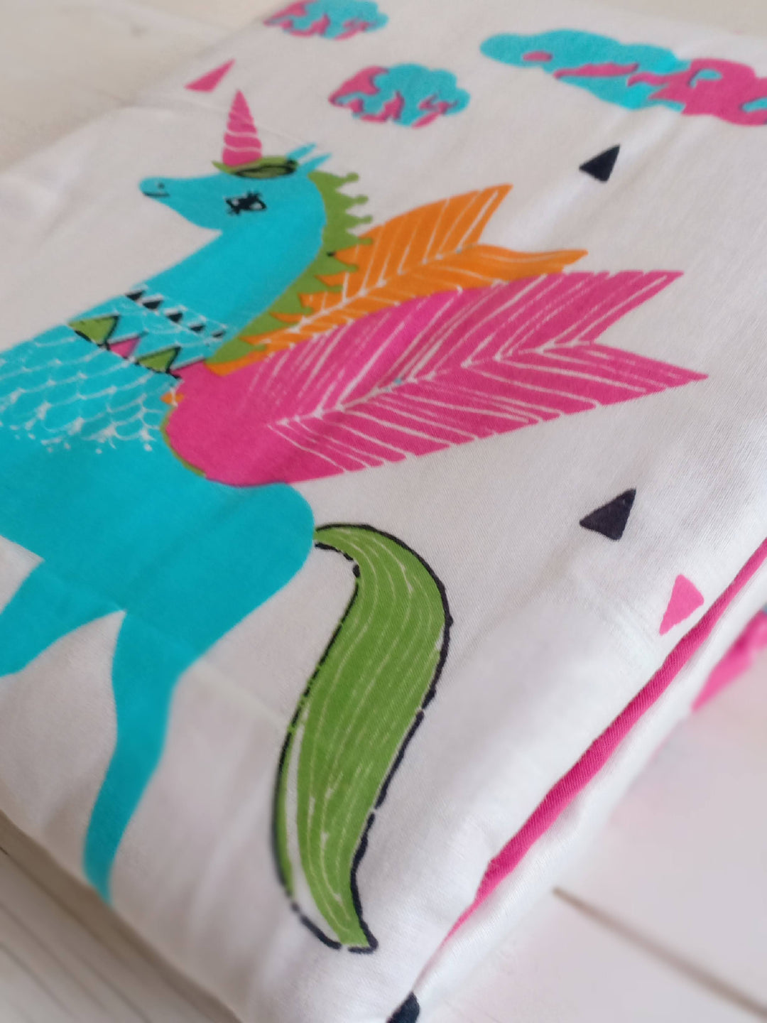Cotton Malmal Blanket - Flying Unicorn (Junior)