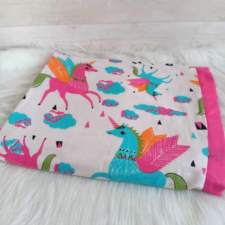 Cotton Malmal Blanket - Flying Unicorn (Junior)