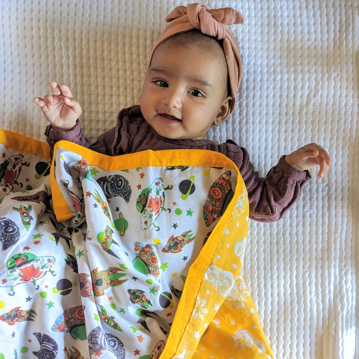 Muslin Baby Blanket - Space Cadet (Newborn Baby)