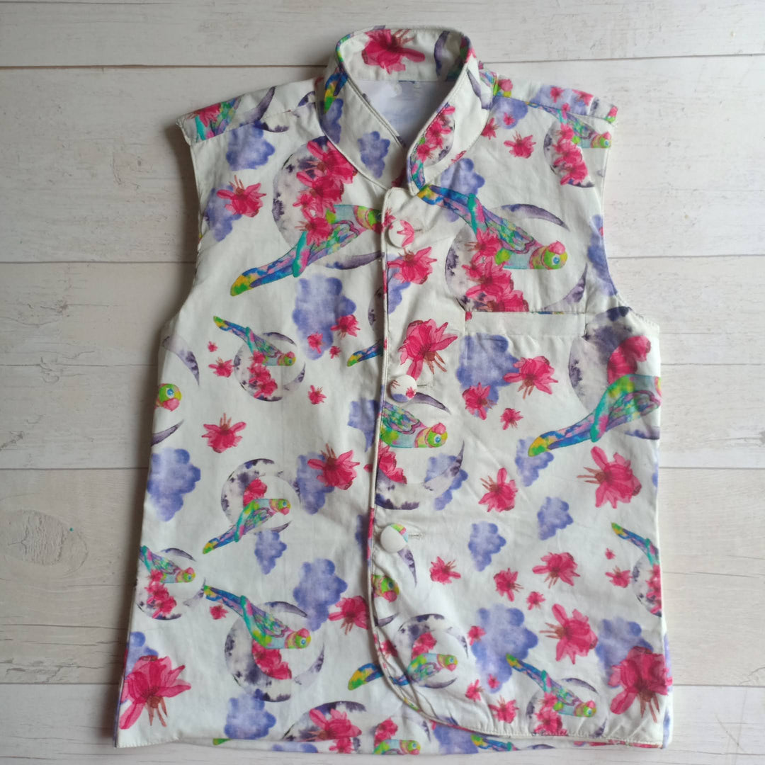 Cotton Nehru Jacket | Mitthu Moon | 0-12Y