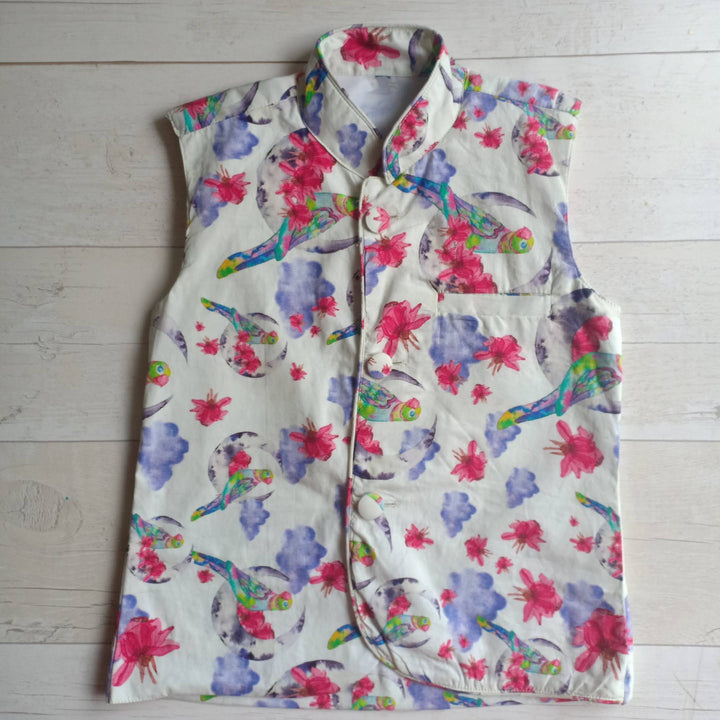 Cotton Nehru Jacket | Mitthu Moon | 0-12Y