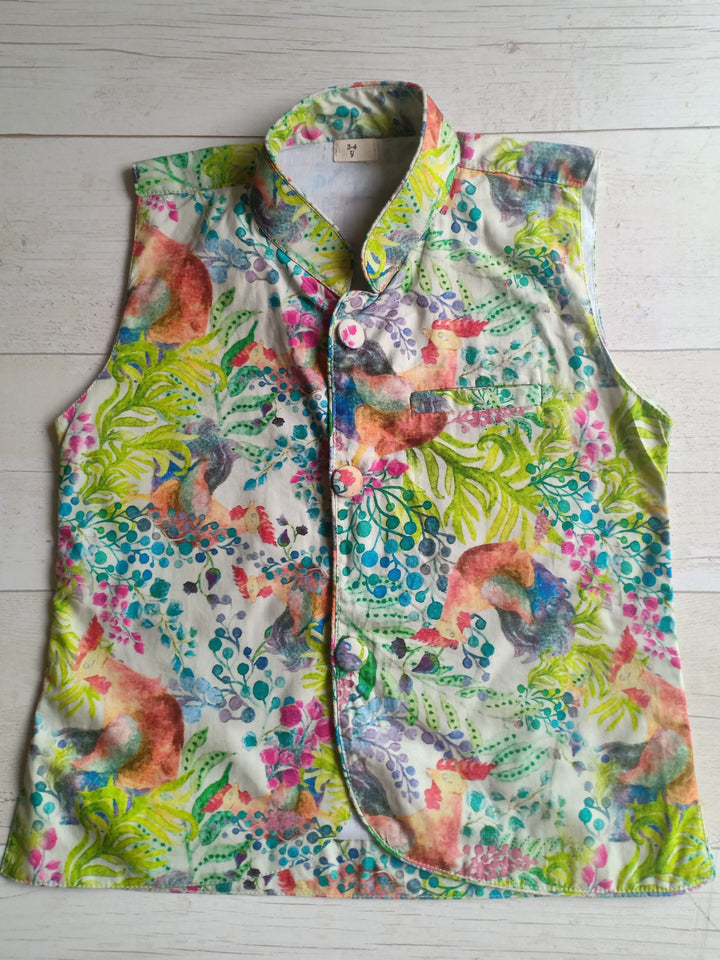 Cotton Nehru Jacket | Kukdoo Koo | Newborn to Adult sizes