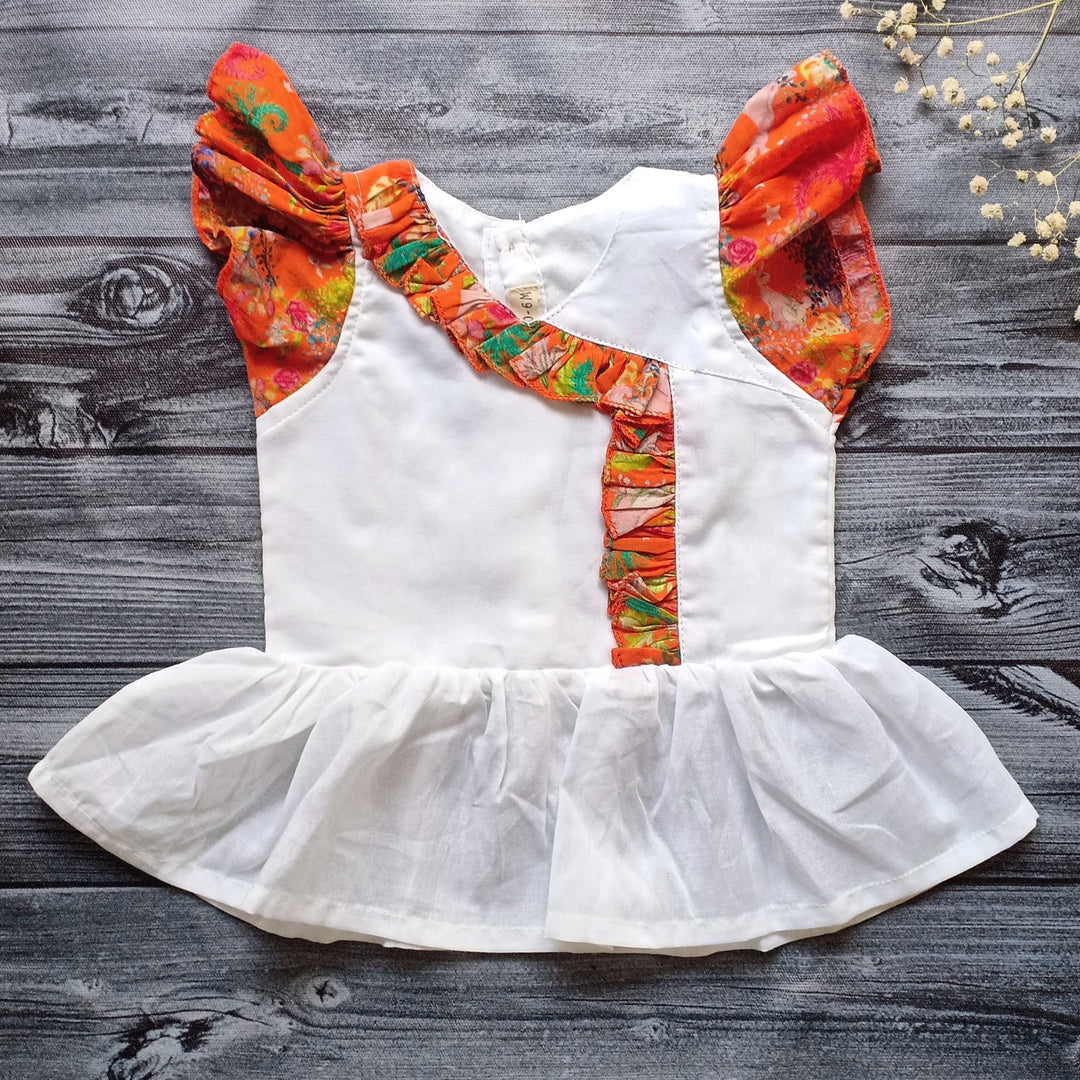 Malmal Short Kurti with Printed Dhoti | Bunny Hop