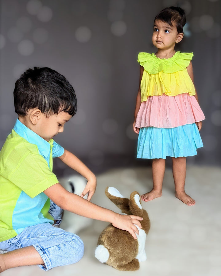 Cotton Malmal Shirt | Popsicle | 0-12 Years
