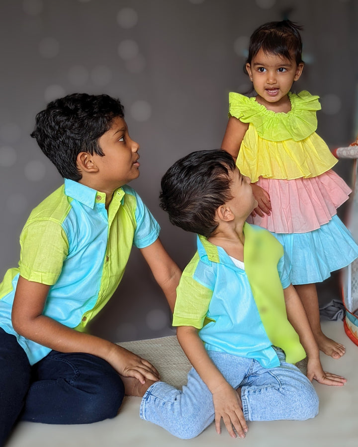 Cotton Malmal Shirt | Popsicle | 0-12 Years