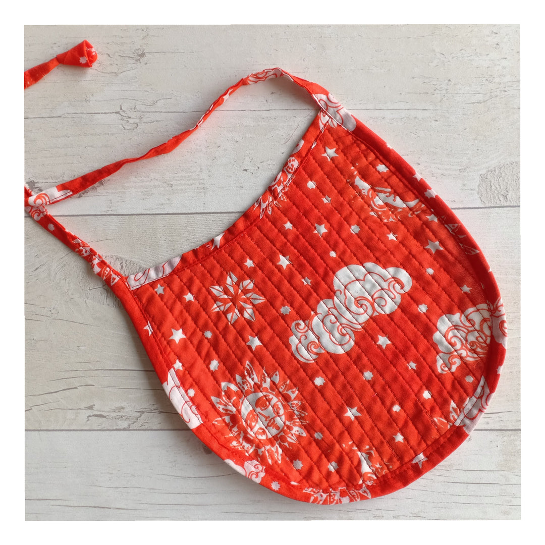 Malmal Cotton Bib - Nayantaara Red