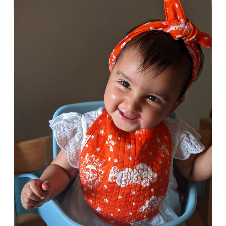 Malmal Cotton Bib - Nayantaara Red