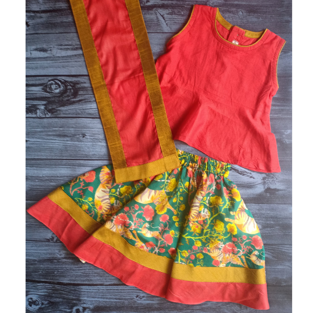Cotton Malmal Lehenga Choli Set | Baagh