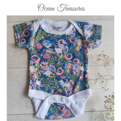 Baby Onesie | Half Sleeve Bodysuit | Ocean Treasures