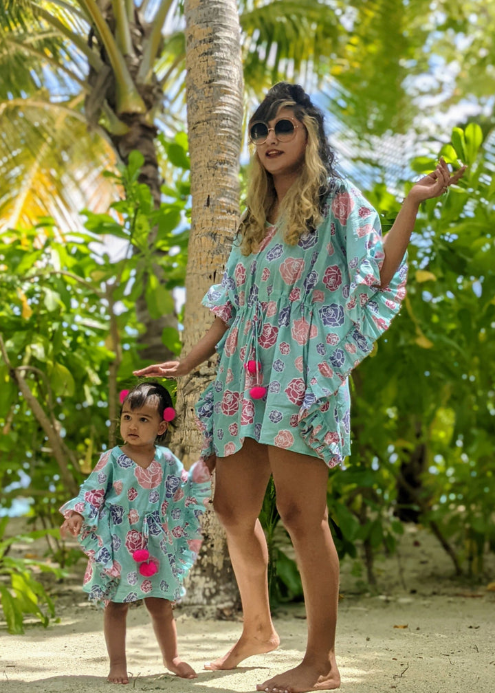 Rose Blush women’s beach kaftan – lightweight cotton summer wear