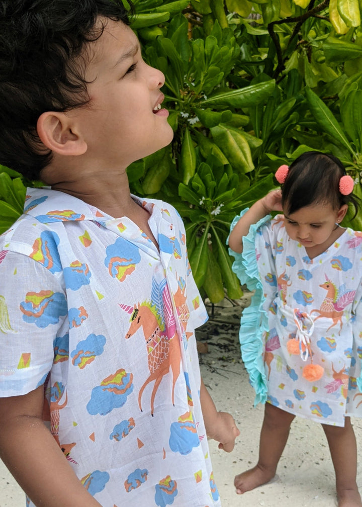 Cotton Beach Shirt | Magic Unicorn