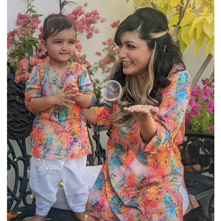 Cotton Malmal Kurta for Girls | Holi Trance | Limited Stocks