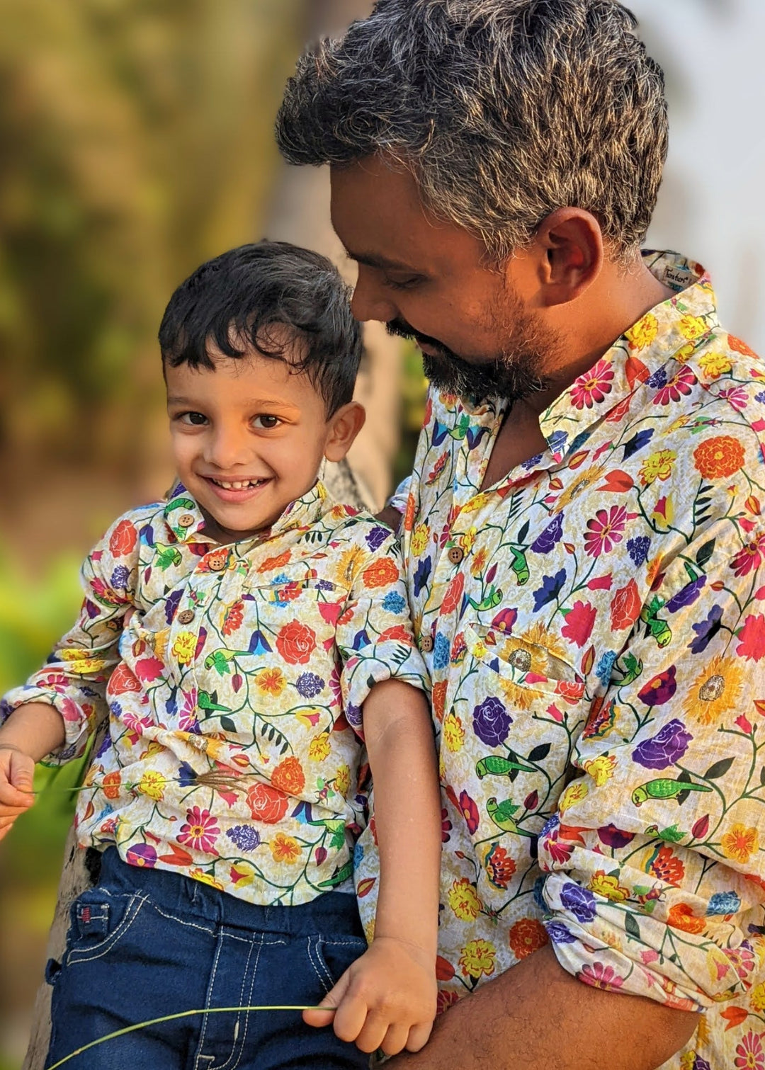 floral print round neck kurta shirt