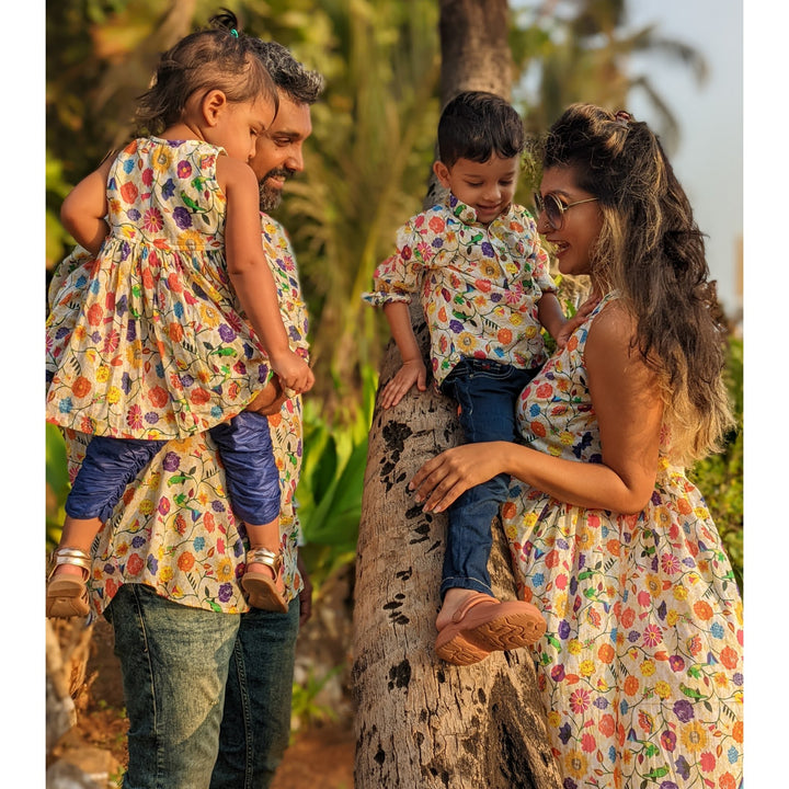 Cotton Malmal Kurta Churidar set | Phool