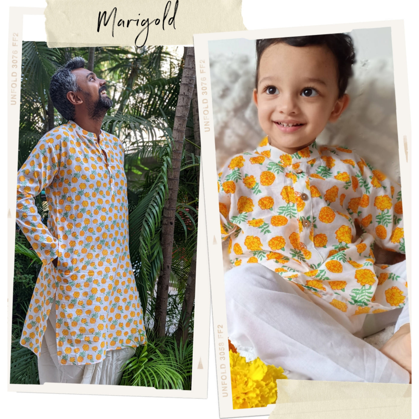 Malmal Kurta Pajama for Boys, Men | Marigold