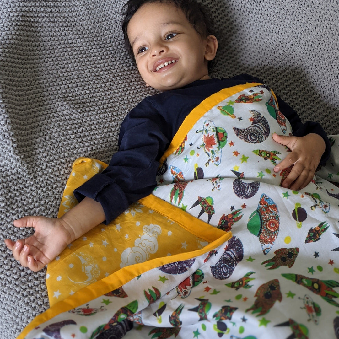 Muslin Baby Blanket - Space Cadet (Newborn Baby)