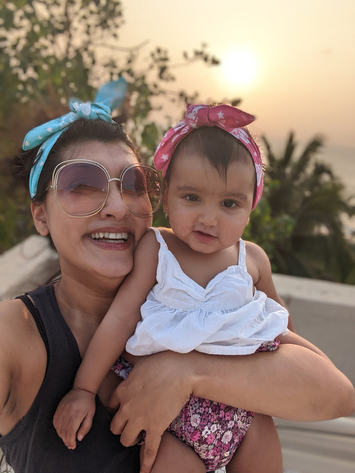 Cotton Malmal (Adjustable) Hairband - Nayantaara Aqua