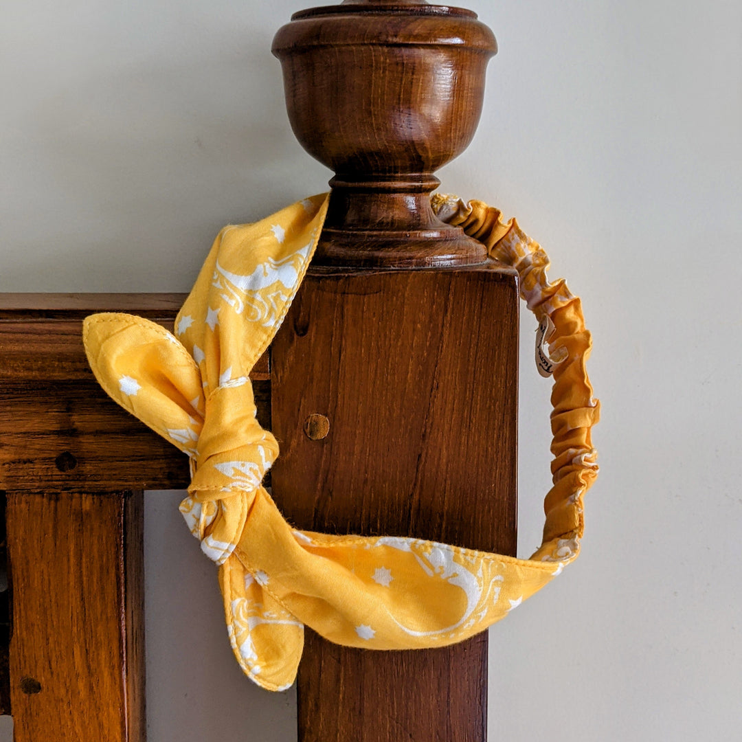 Cotton Malmal (Adjustable) Hairband - Nayantaara Yellow