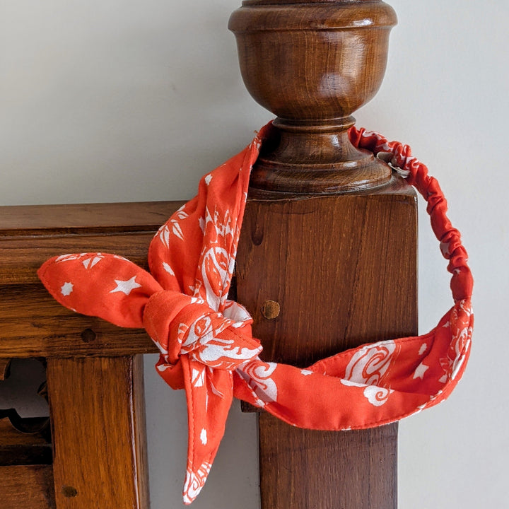 Cotton Malmal (Adjustable) Hairband - Nayantaara Red