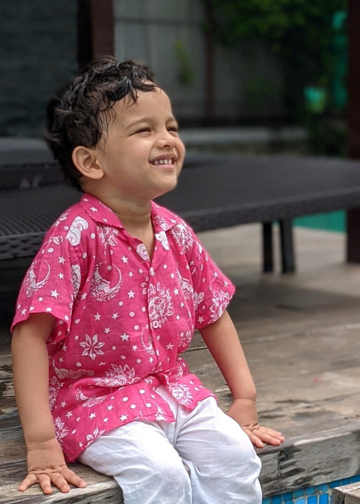 Cotton Beach Shirt | Nayantaara Pink