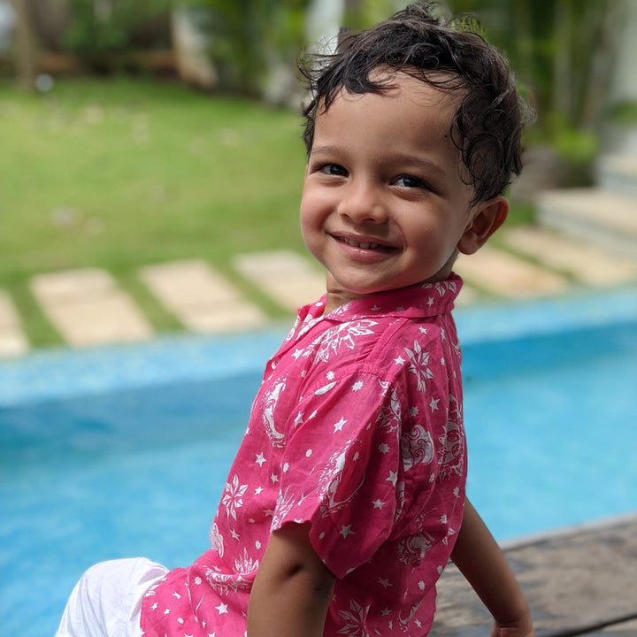 Cotton Beach Shirt | Nayantaara Pink