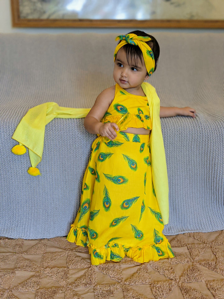 Cotton Malmal Lehenga Set | Mor Pankh
