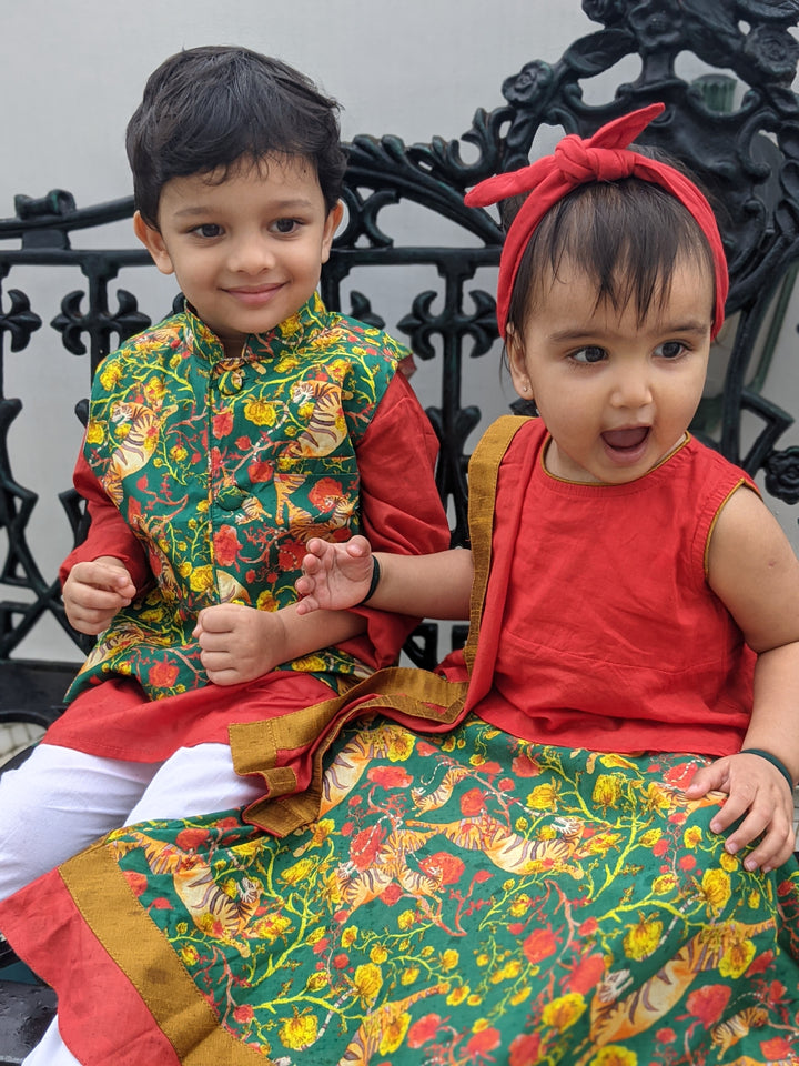 Cotton Malmal Lehenga Choli Set | Baagh