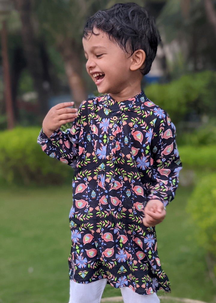 Malmal Kurta | Black Forest