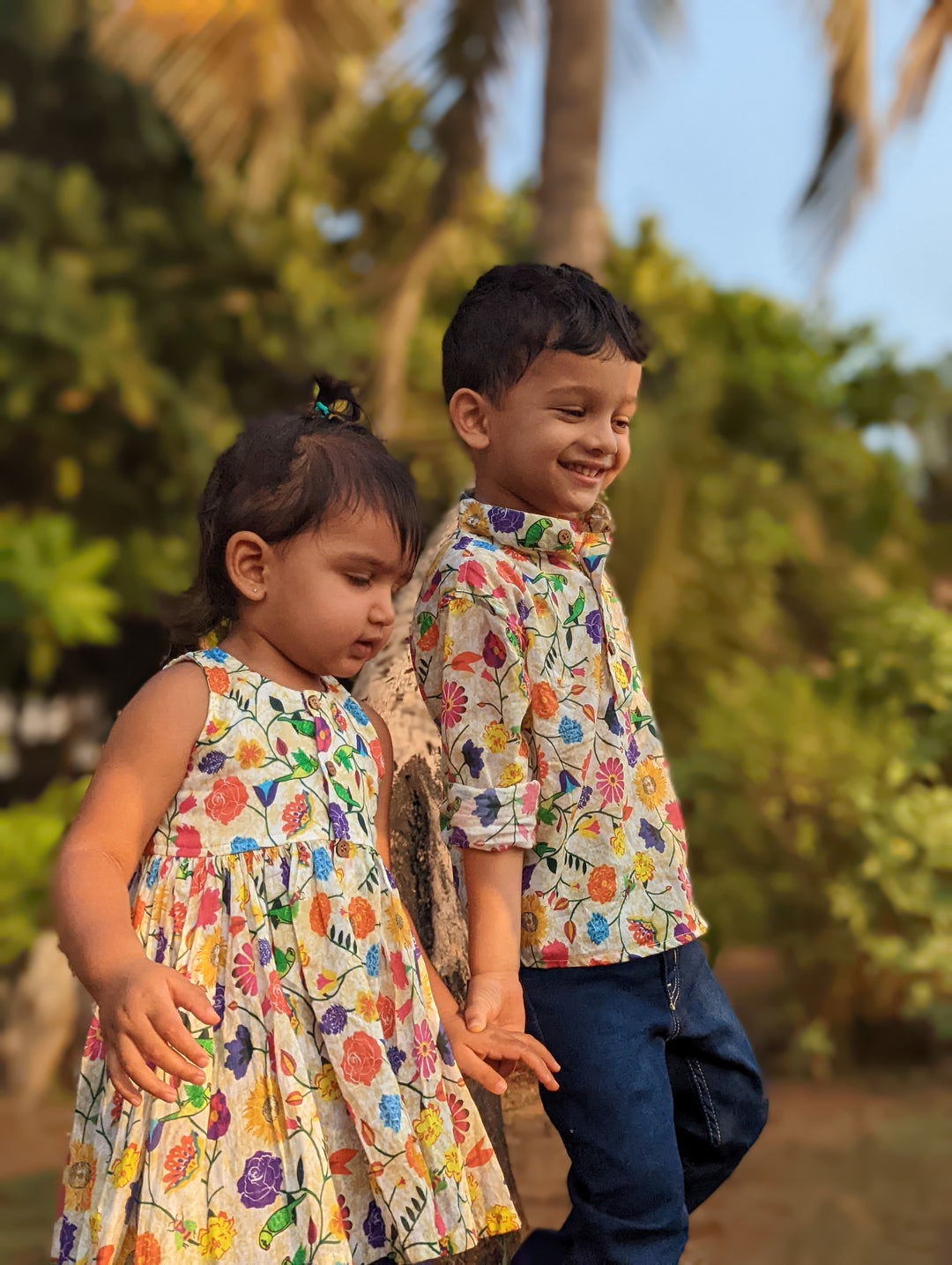 Cotton Malmal Kurta Churidar set | Phool