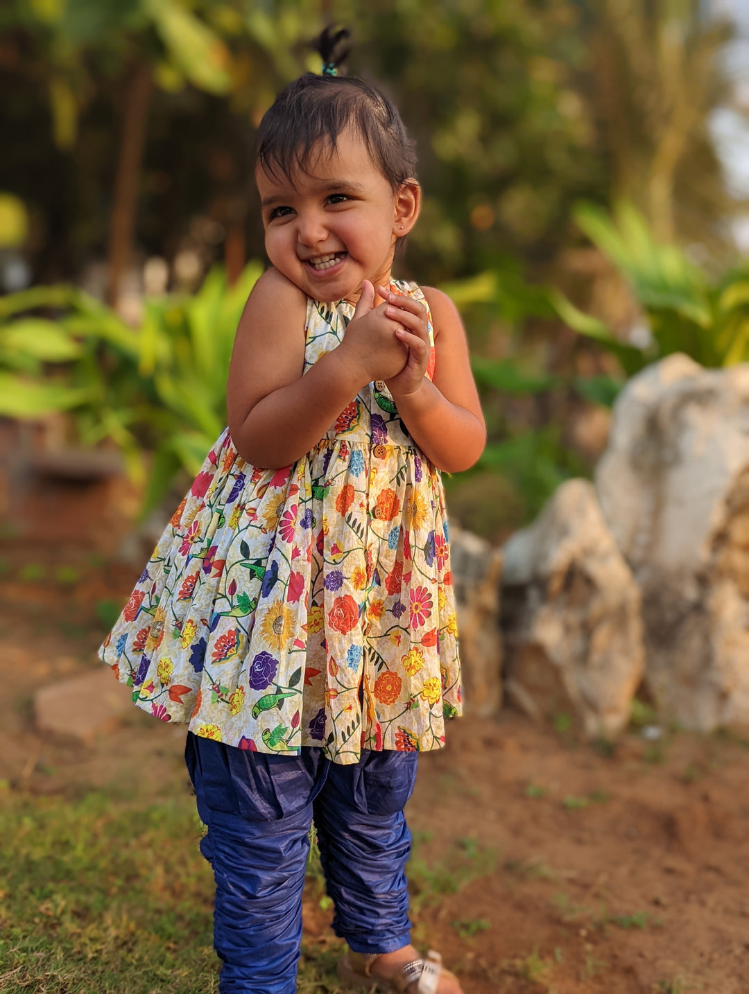 Cotton Malmal Kurta Churidar set | Phool