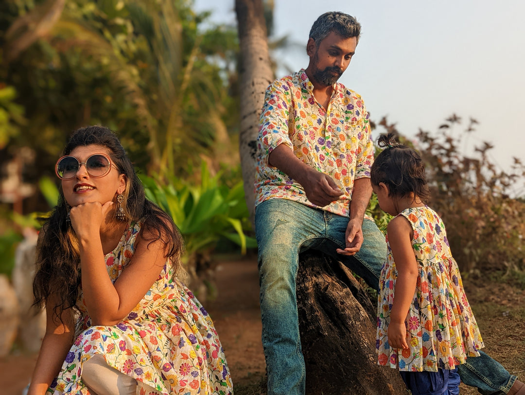 Cotton Malmal Kurta Churidar set | Phool