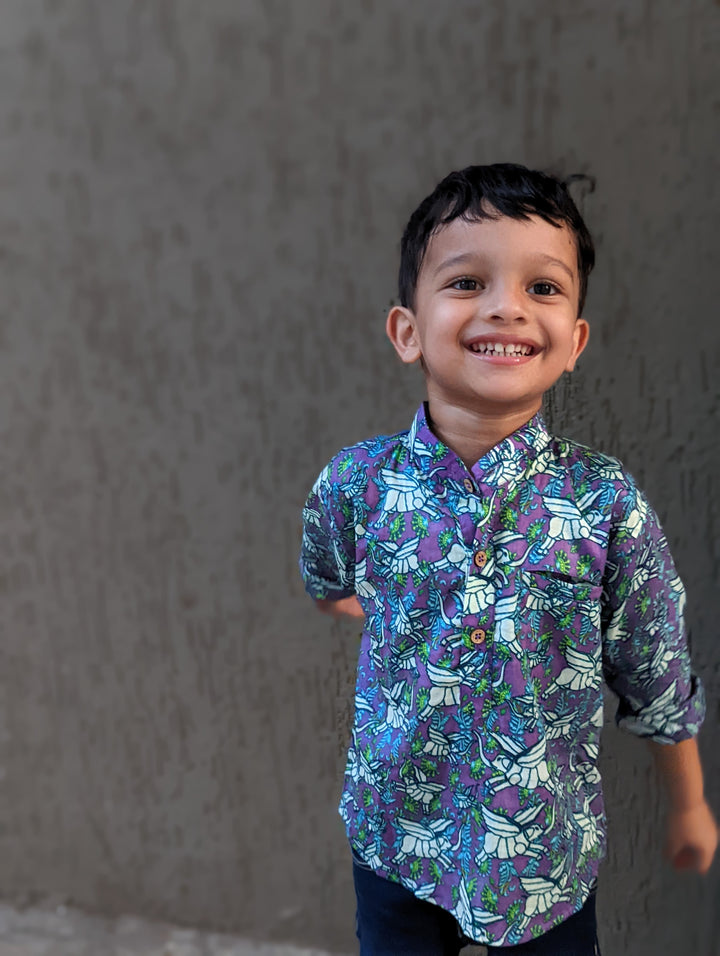 Malmal Kurta-Shirt for Boys, Men | Flying Elephant