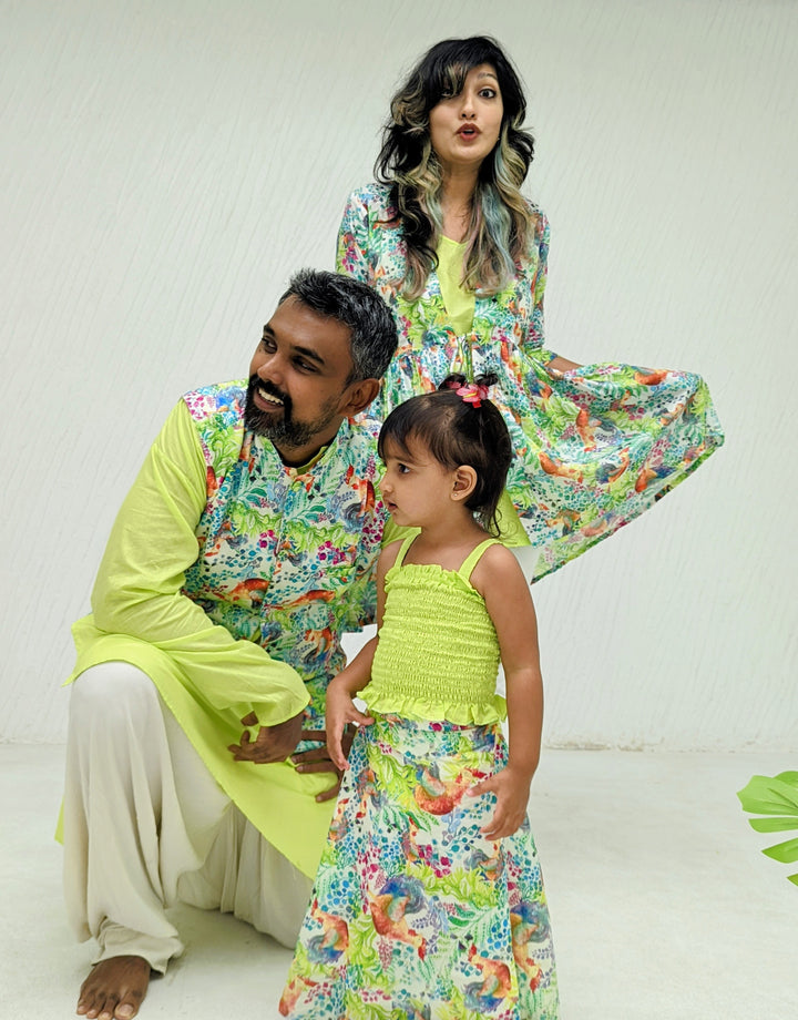 Cotton 2-pc Kurti &amp; Jacket for Women | Kukdoo Koo