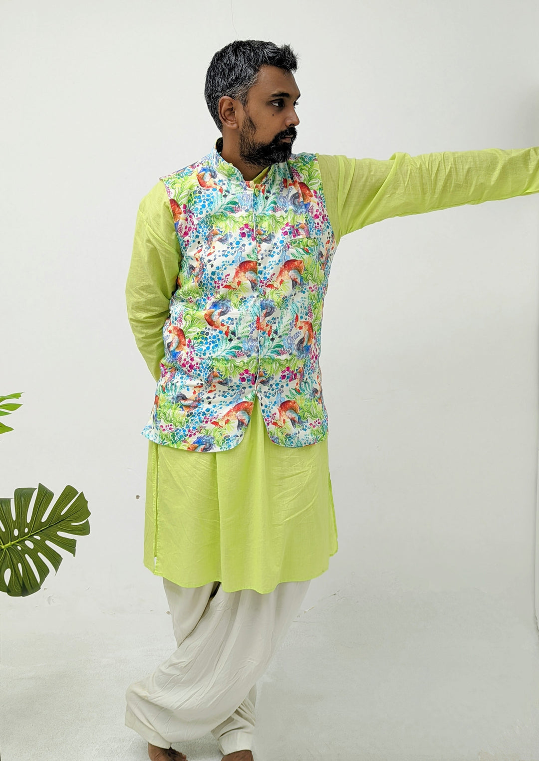 Cotton Nehru Jacket | Kukdoo Koo | Newborn to Adult sizes