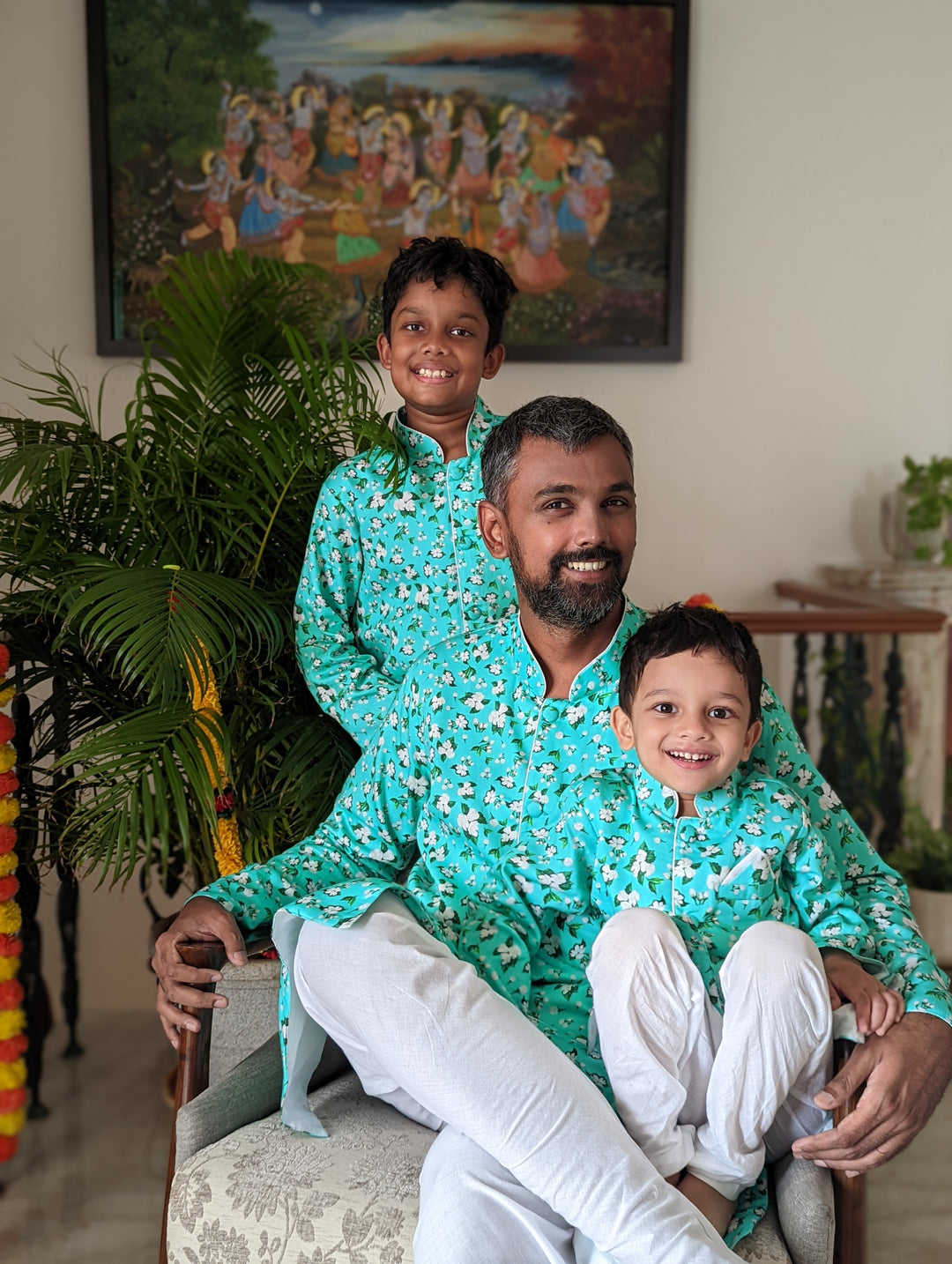Sherwani &amp; Churidar Set | Jasmine Blue