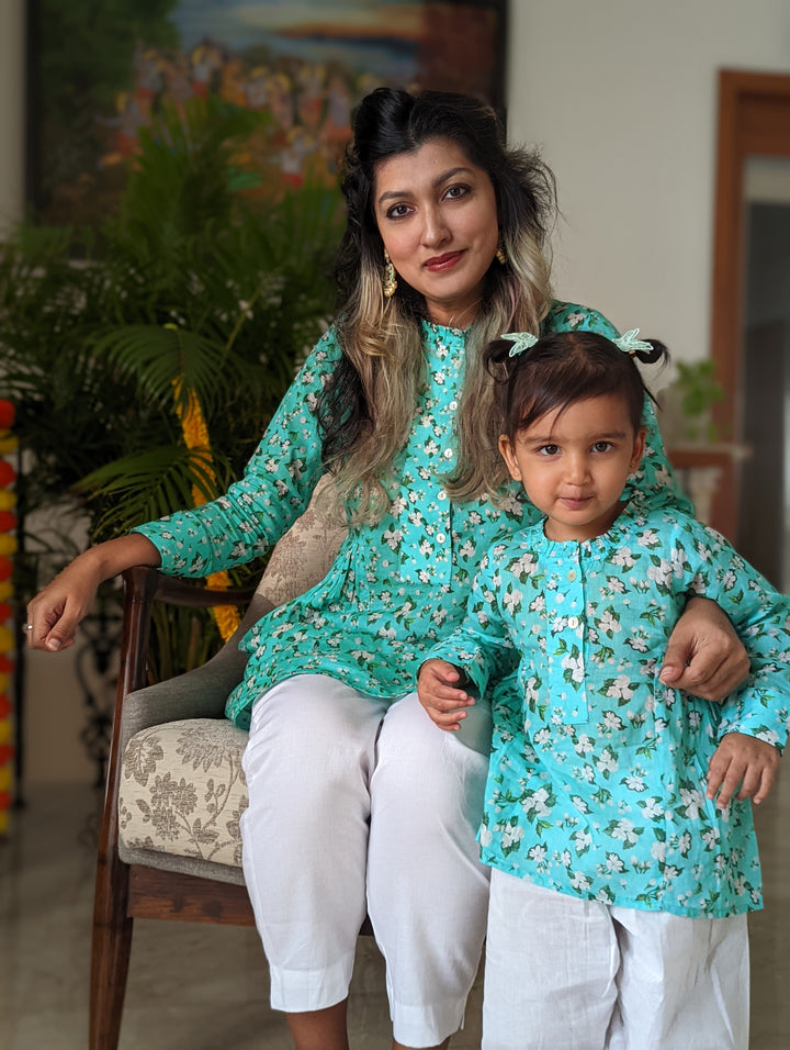 Cotton Kurti for Girls, Women | Jasmine Blue