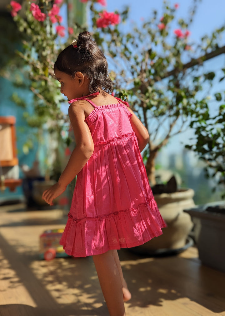 Cotton Malmal Dress | Simply Malmal Pink | 1-12Y